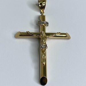 14K Gold  Filled Big Cross - Big Crucifix - Fine Jewelry